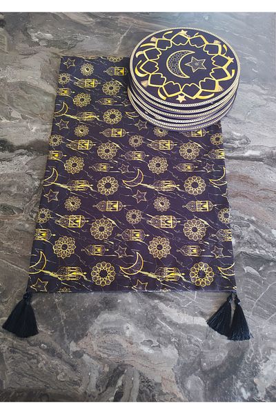 dehaberk Ramadan Themed Runner + 6 Pieces Supla Set