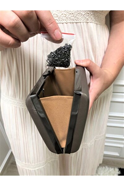 womenacs Γυναικεία τσάντα Clutch Portfolio Platinum