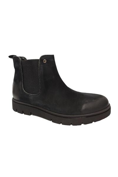 Pierre Cardin Erkek Siyah Hakiki Nubuk Deri  Bot
