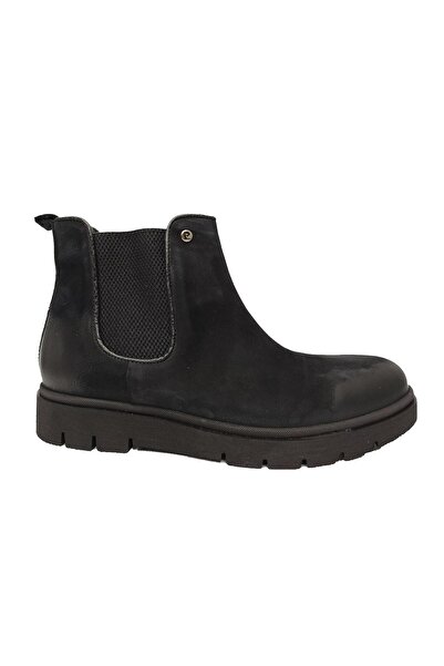 Pierre Cardin Erkek Siyah Hakiki Nubuk Deri  Bot