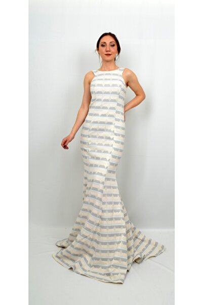 ALİS DRESS Kumaşı Desenli Çok Renkli Abiye