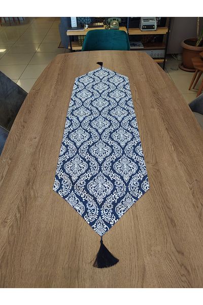 dehaberk Ψηφιακός τυπωμένος δρομέας με μοτίβο Navy Blue
