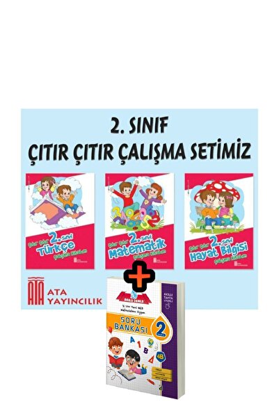 Ata Yayıncılık 2.sınıf Çıtır Çıtır Çalışma Yaprakları Seti 3 Kitap Tüm Dersle...