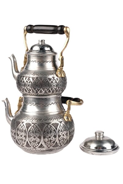 HASBEDESTEN Bakır Ağır Keski Eskitme Çaydanlık