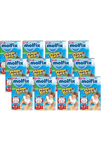 Molfix Swimsuit Diaper 4-5 Number 9-15 Kg 11 X 12:132 Pieces