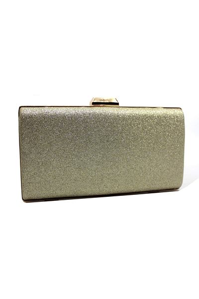 Çanta Sepetim Βραδινή τσάντα φορέματος Gold Glitter Tablet