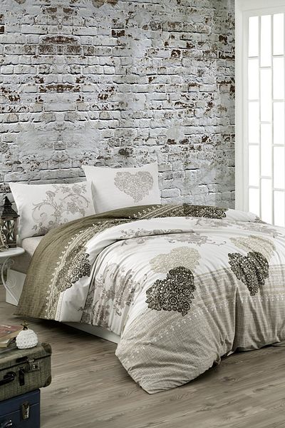 Kristal Set de husă de pilota Ranforce unică Tanem Khaki