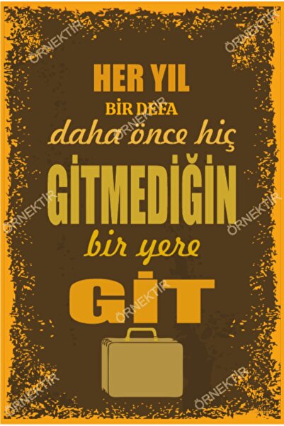 Hayat Poster Ρετρό ξύλινη αφίσα - Κάθε χρόνο μία φορά, πάρτε μια περιστασιακή...