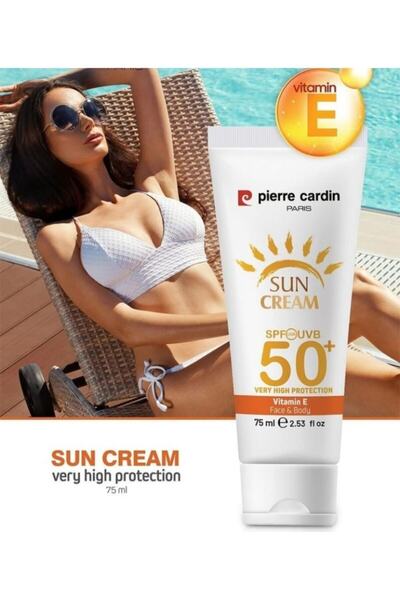 Pierre Cardin كريم الحماية من الشمس 50+ SPF حماية عالية جدًا - 75 مل