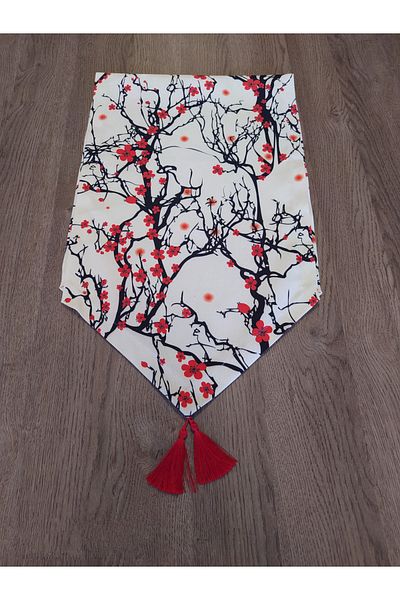 dehaberk Cherry Blossom Pattern Digital Printed Runner