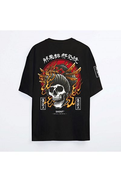 Shout Μπλουζάκι Unisex Skull Geisha Oldschool