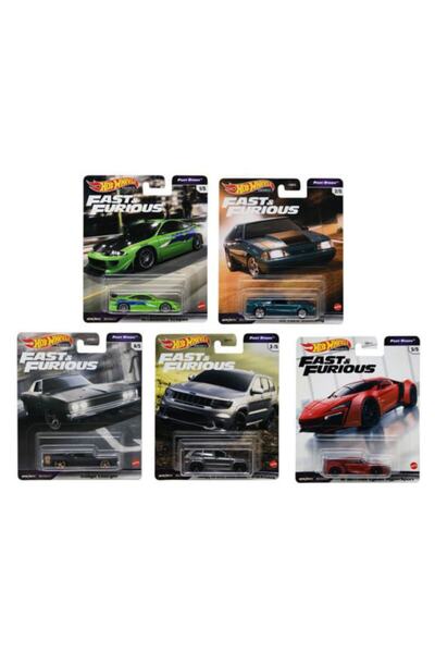 HOT WHEELS بريميوم - مجموعة فاست فوريوس مكونة من 5 قطع - مقياس 1:64 - فاست ستارز
