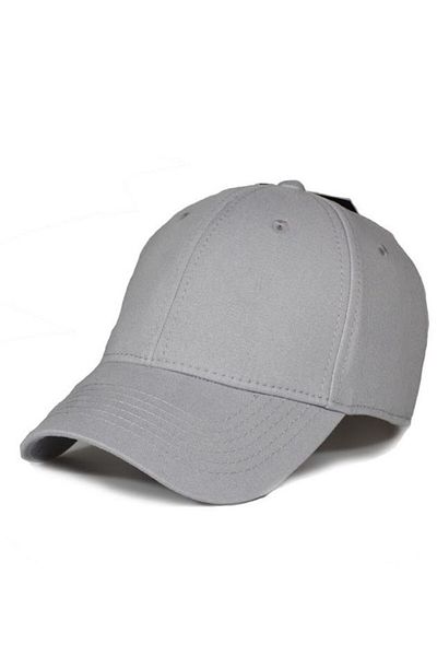 CosmoOutlet Solid Color Basic Cotton Unisex Gray Hat