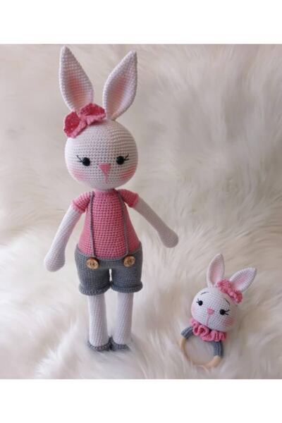 Toyscity Şortlu Tavşan Seti Organik Oyuncak
