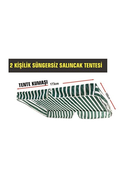 Vip Home Concept Market Ürünleri 2 Kişilik Salıncak Tentesi (yeşil-beyaz) Bah...