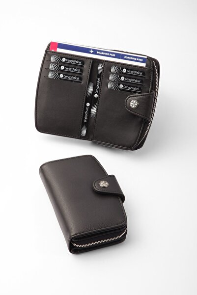 CENGİZ PAKEL Cengiz Pakel Orta Boy Kadın Cüzdan 65257-Siyah