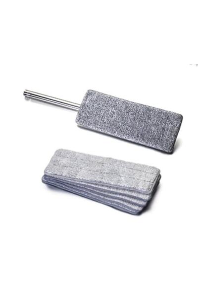 Ez-Jet Kaliteli Mop Mikrofiber Tablet Mop Yedek Bezi Gri 12 X 33 Cm