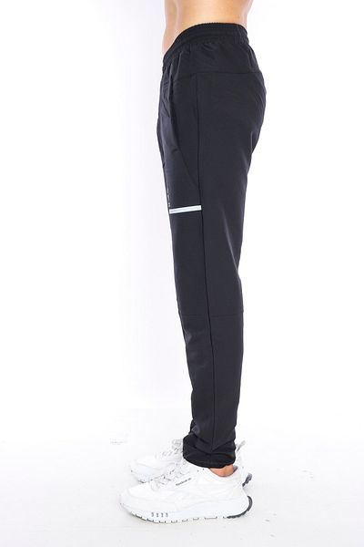 Need Men's Black Pocket Corded Slim Fit Straight Leg Sweatpants