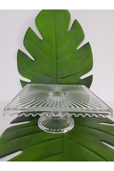 Hibana Glass Drop Square Cake Stand (25 Cm)