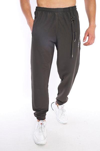 Need Men's Khaki Pocket Zippered Cord Detailed Jogger Sweatpants