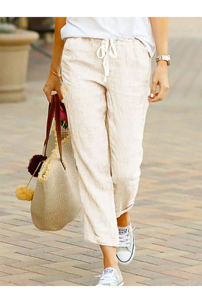 night blue Summer Casual Pants