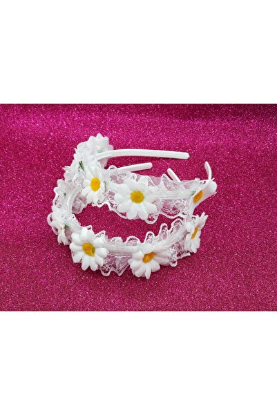 Trend Dünyası Coroniță de păr cu flori de margaretă pentru femei, 2 bucăți