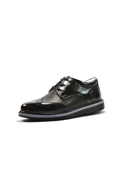 Toddler 51108 Leather Black Bonded Orthopedic Boys' School Shoes 31-35