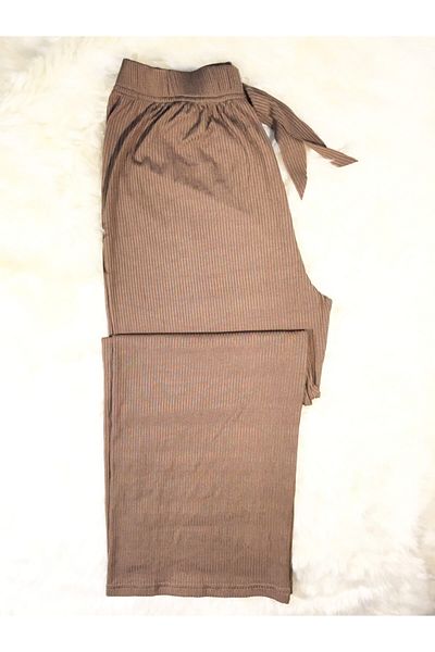 Altınay Flannel Leg Pocketless Viscose Women's Pajama Bottoms Is2