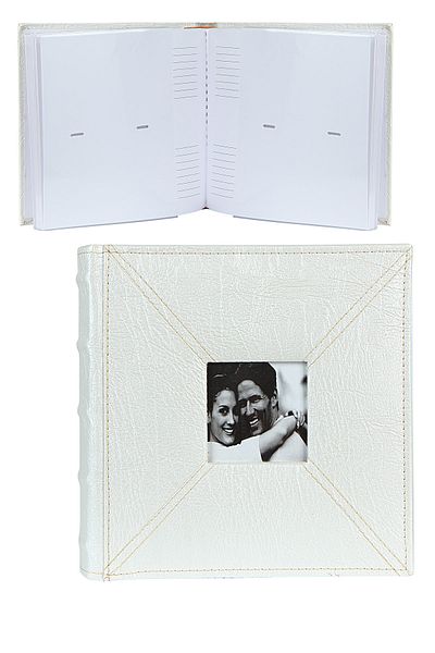 Birlik Fotoğrafçılık 10X15CM White Leather Photo Album - 46200a