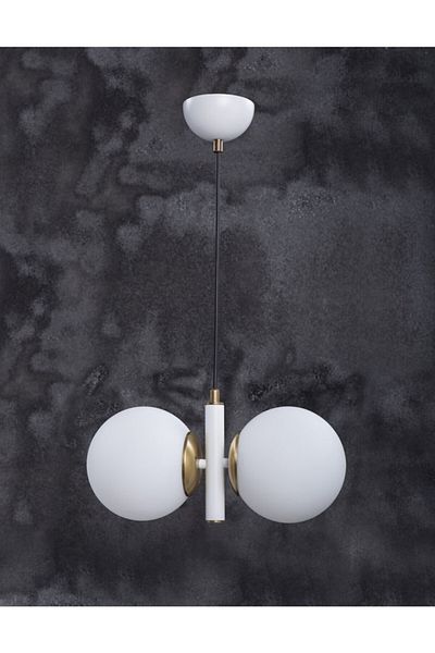 MŞ Aydınlatma Monera White Tumbled Finish White Glass Chandelier