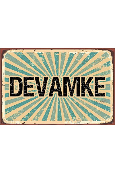 Hayal Poster Devamke Retro Ahşap Poster