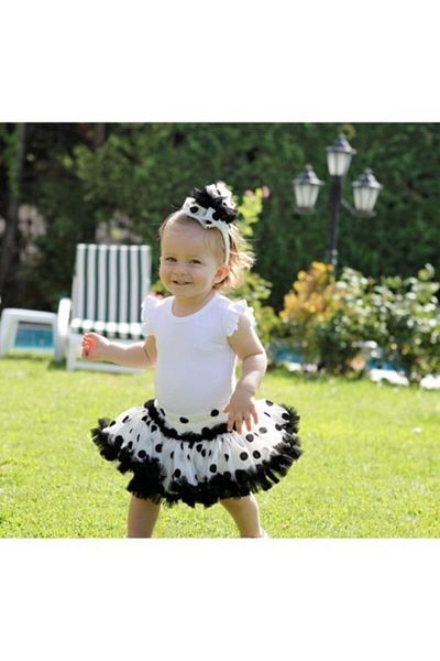 Baby Corner تنورة توتو وعصابة رأس للفتيات الصغيرات لأعياد الميلاد والمناسبات الخاصة