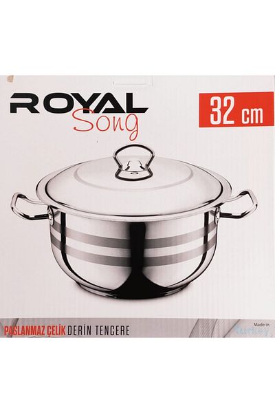 Royal Stainless Steel 32 Cm Deep Pot