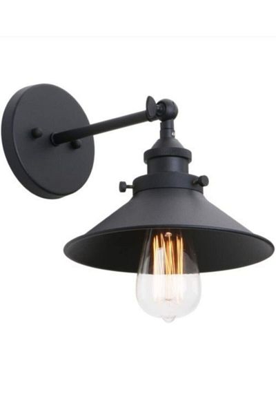 demet habek mylights Retro Rustic Articulated Movable Conical Metal Sconce