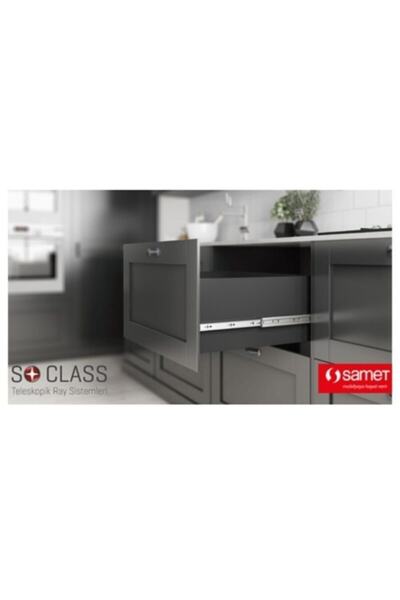 ARON Samet 43*70 So - Class Teleskopik Bilyalı Çekmece Rayı Çift Açılım 70cm