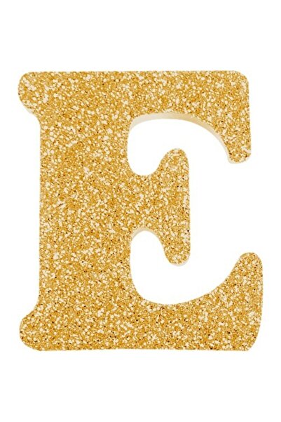 BoncukAVM Strafor Altın Rengi Yapışkanlı E Harfi 9 Cm