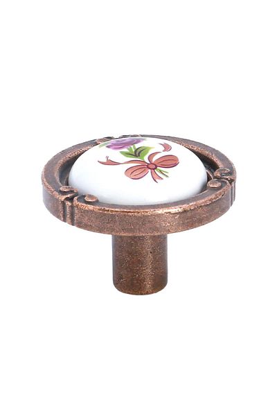 Porcellana Perla Porcelain Handle Cabinet Drawer Furniture Kitchen Children's Handle Emerald Button
