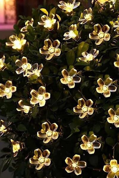 epazzar Solar Çiçek 7 Metre 50 Led Işık Zinciri 8 Fonksiyon Güneş Enerjili So...
