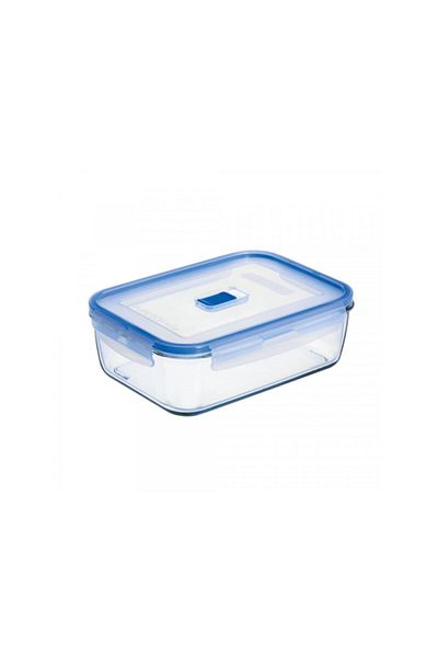 Luminarc Blue Pure Box Active 1970Cc Rectangular Glass Storage Container Home Kitchen Tool Utensil 1 Piece
