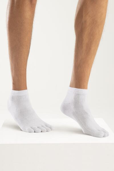 Bonny Silver Anti-Fungal Toe Booties Women's White Silver Socks 3 Pack