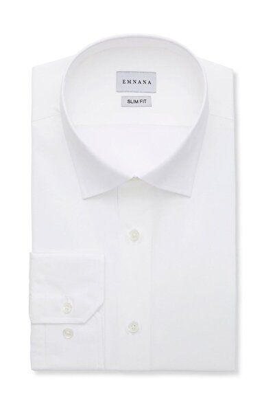 EMNANA Beyaz Slim Fit Gömlek