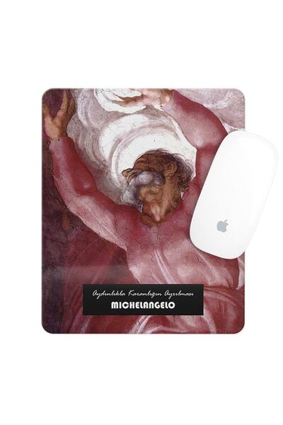 Özer Store Michelangelo Parteaza întunericul cu lumina Suport pentru încheietura mâinii Mouse Pad dreptunghiular Mouse Pad
