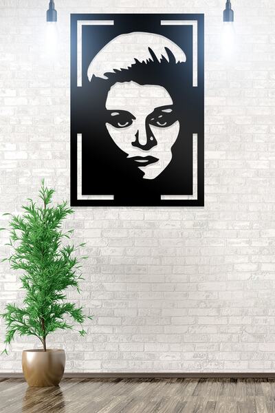 AHWALL Διακοσμητικό Ξύλινο Τραπέζι με Φιγούρα Ζέκι Μουρέν