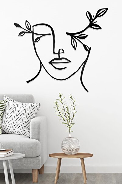 AHWALL Διακοσμητικό Ξύλινο Τραπέζι με Λουλούδια και Γυναικείες Φιγούρες