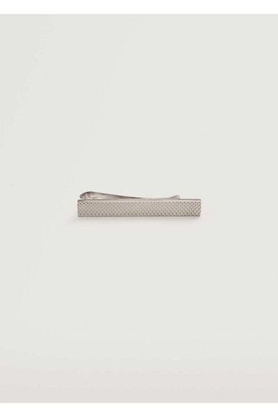 MANGO Man Men's Silver Color Metal Tie Needle