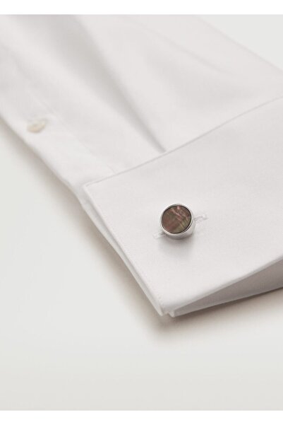 MANGO Man Pánské manžetové knoflíčky v černé barvě