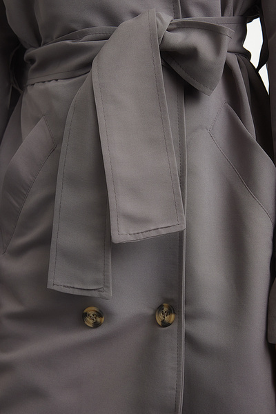 Trendyol Collection Šedý oversize trenčkot Twoss21Tr0005