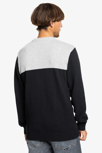 Quiksilver Italské nitě akrylový svetr z recyklované směsi bavlny s výstřihem pro muže