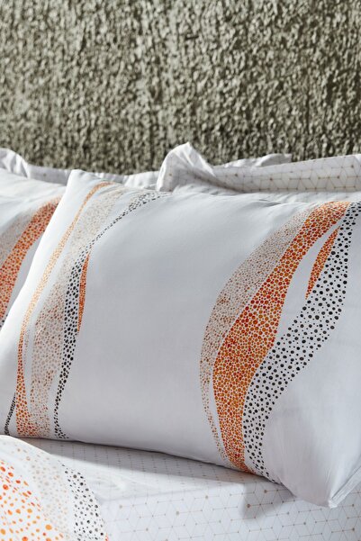 Doqu Home Σετ Παπλωματοθήκη Lidya Διπλό Polycotton - Πορτοκαλί