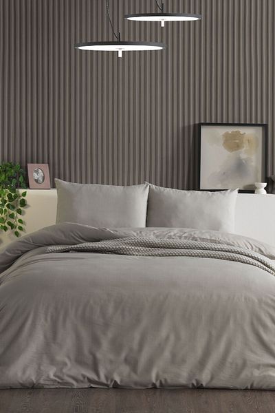 Doqu Home طقم غطاء لحاف فردي من Pure Line - بيج